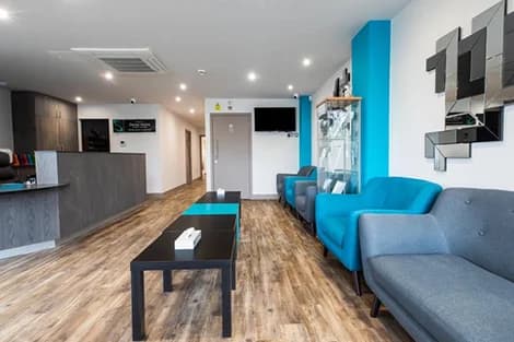 The Dental Works reception and waiting area
